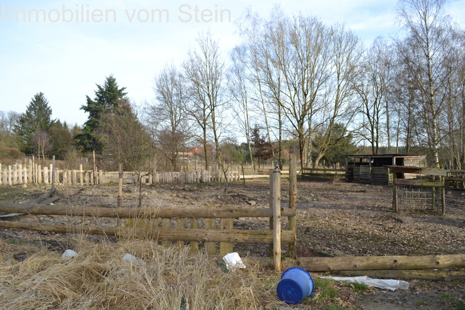 Fläche hinter dem Haus